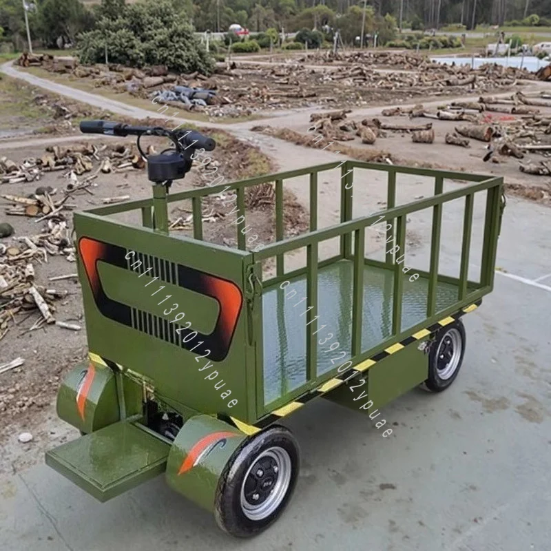 Electric Agricultural Charging Trolley, Orchard Transporter Portable Cargo Carrier Truck for Farm Field Transport