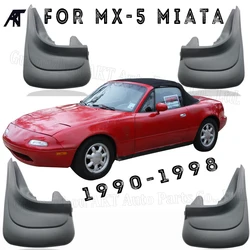 Black Front &Rear Black Front &Rear4PCS Styled Front And Rear Splash Guards Mud Flaps Mud Flap for Mazda MX-5 Miata 1990-1998