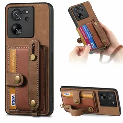 For Poco F6 X6 M6 Pro 4G 5G 2024 Shockproof Case Wristband Leather Card Wallet Funda Poco M5s F5 F 6 X 5 M X5 Bumper Phone Cover