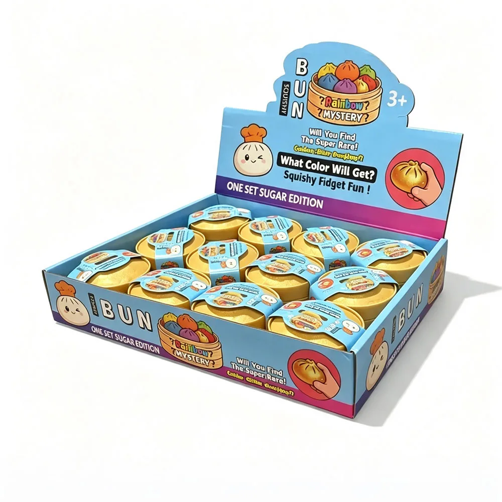Comida Falsa Realista, Regalo de Broma, 1-6 Piezas, Caja Sorpresa, Bollo al Vapor Colorido, Dim Sum, Juguete Blando y Táctil para Apretar, Novedad