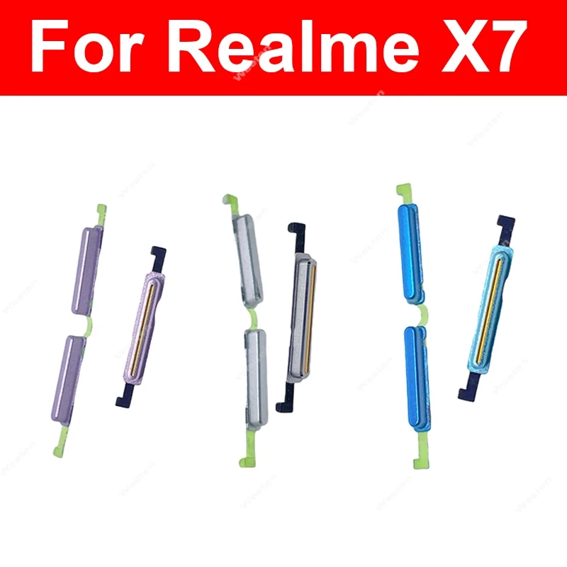 On Off Power Volume Button For Realme X7 5G X7 India Version Side Power Volume Up Down Buttons Key Replacement Repair Parts