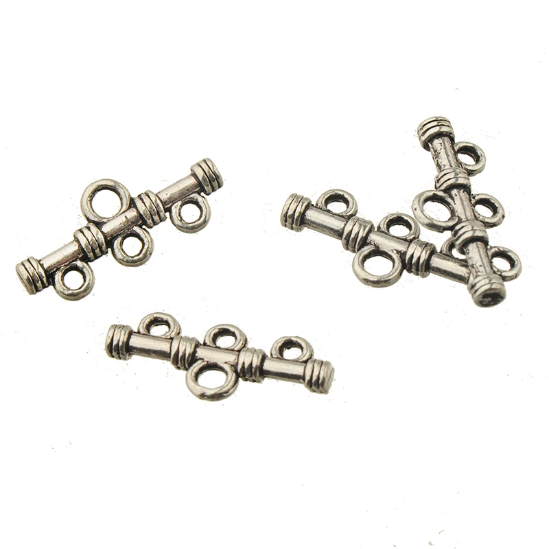 Connectors Jewellery Making DIY 3 Holes Multilayer Bar Silver Plated 50pcs/lot Connect Charms Earring Parts Crafts  Wholesales