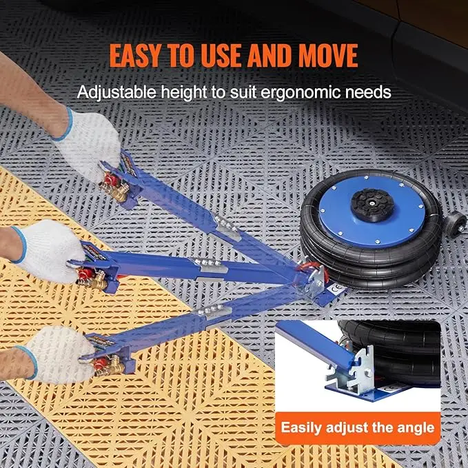 مقبس هواء ثلاثي الحقيبة 5 طن/11000 رطل، وسادة هوائية جاكليفت تصل إلى 18.5 بوصة/470 مم، مقبس هوائي سريع الرفع 3-5 ثانية