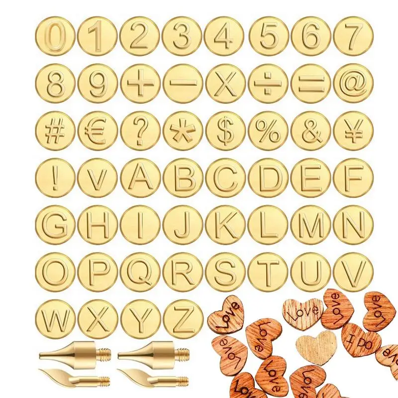 

Wood Burning Kit Alphabet Copper DIY Metal Stamping Kit Brass Woodworking Tool For Decorating Home Projects And Creating Unique