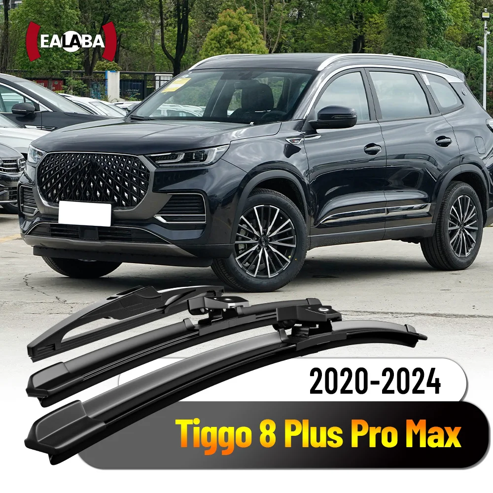 For Chery Tiggo 8 Plus Pro Max 2020-2024 1set Front & Rear Wiper Blades 2021 2022 2023 2024 Windshield Accessories 23