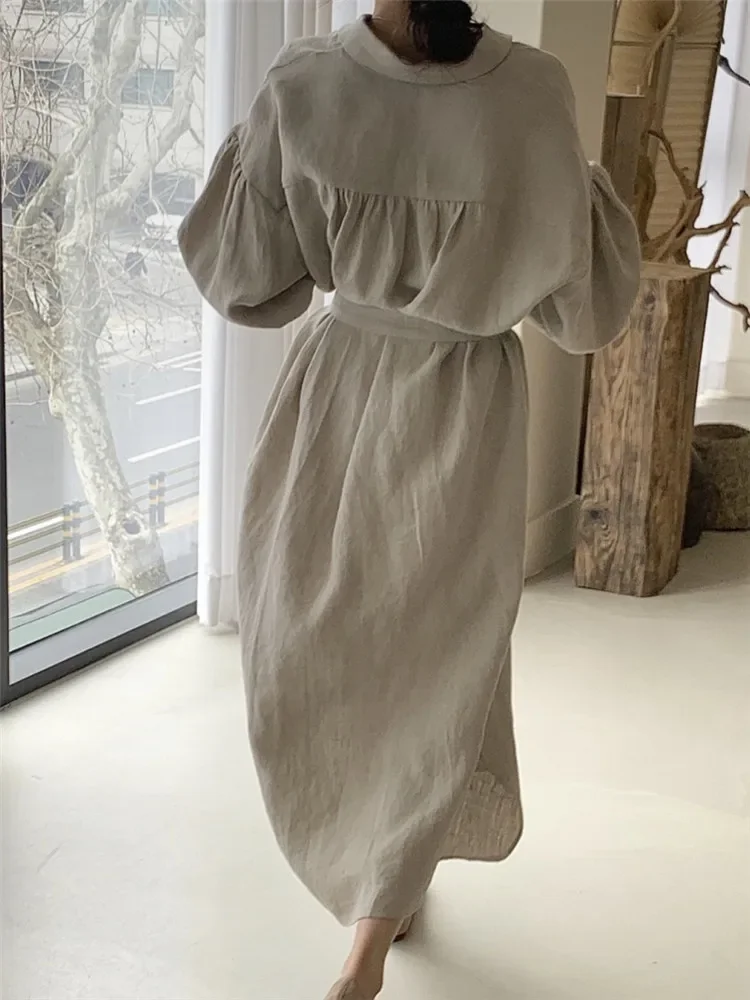 Vestido camisero largo de algodón para mujer, vestidos de noche, blanco, Vintage, Maxi, de gran tamaño, informal, para fiesta, playa, graduación,