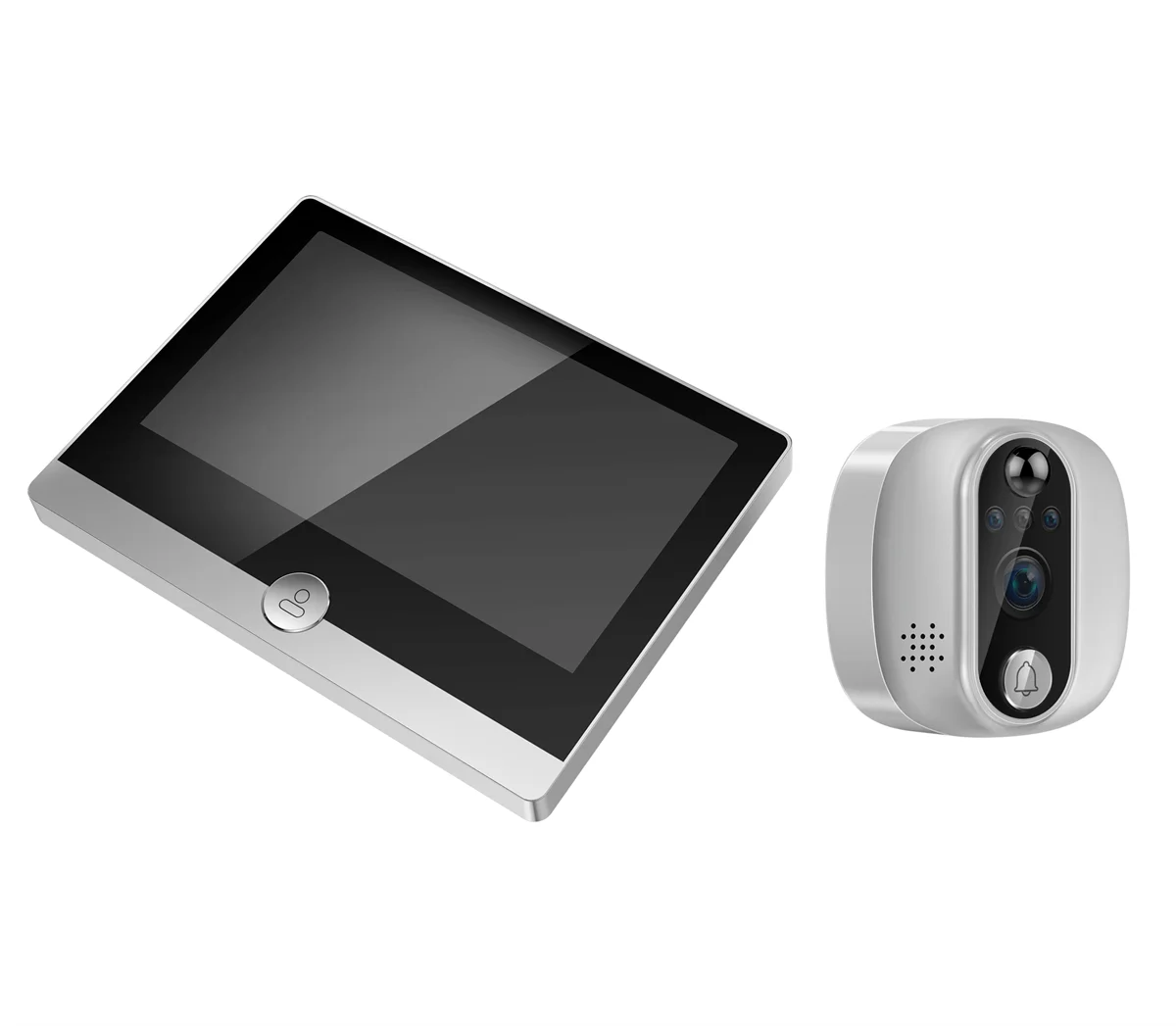 Tuya Andrea WiFi Doorbell, judas de porte visuels, vidéo, caméra de téléphone de porte, PIR, sécurité à domicile, interphone sans fil pour IOS, Android, 4.3"