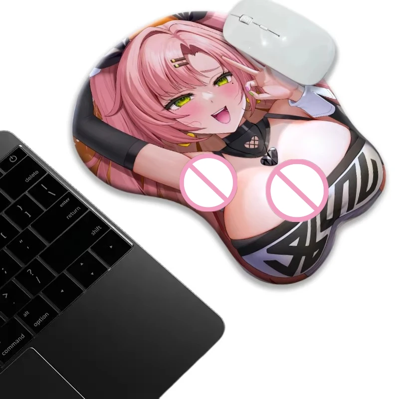 Kawaii Nicole Demara Oppai Mouse Pad for Zenless Zone Zero Anime Desk Mat Gamer Wrist Rest MousePad Gaming Accessories