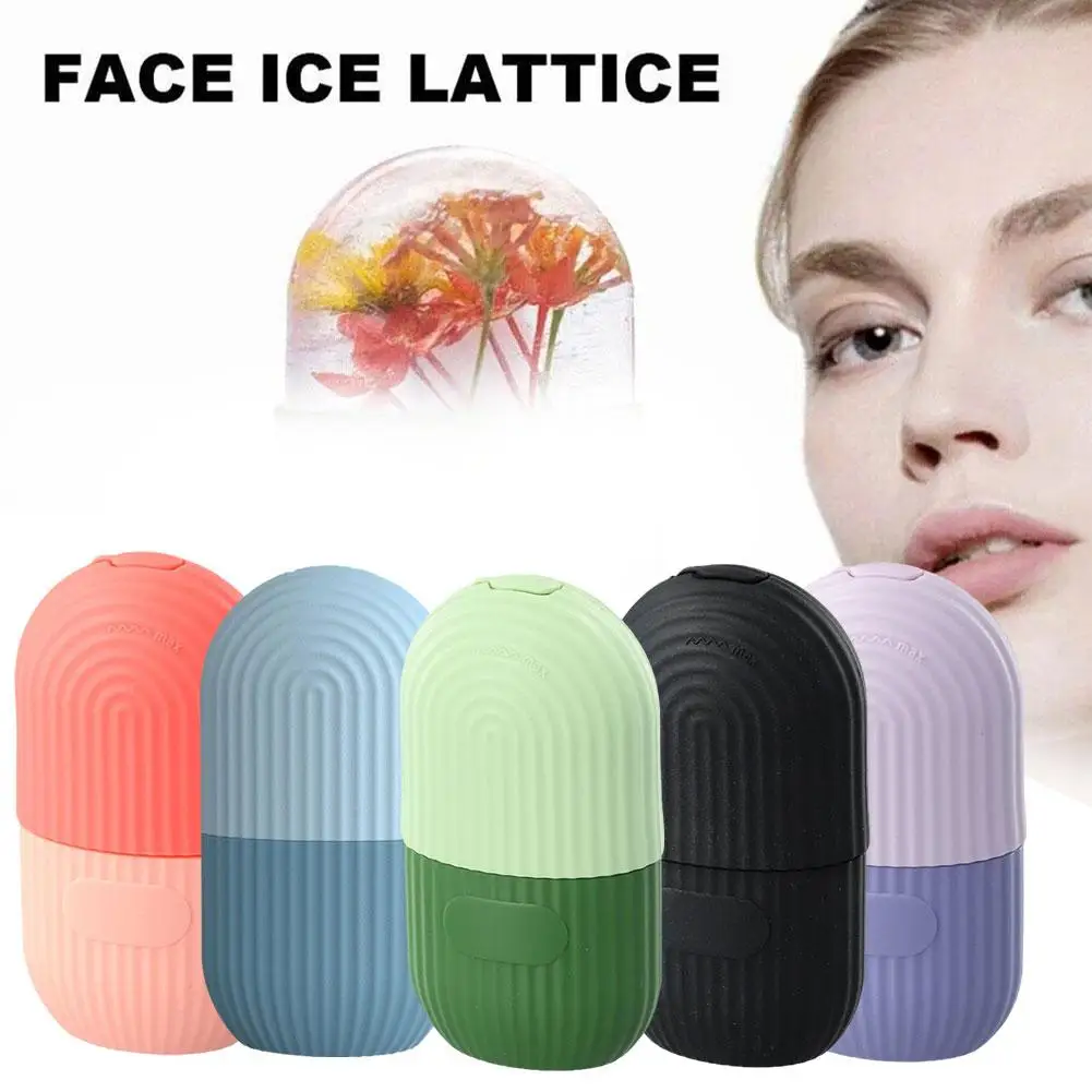 Ice Ball Face Massager Eye Roller Face Massager Roller Cube vassoi Silicone Ice Mold trattamento facciale riduce l'acne strumento per la cura della pelle