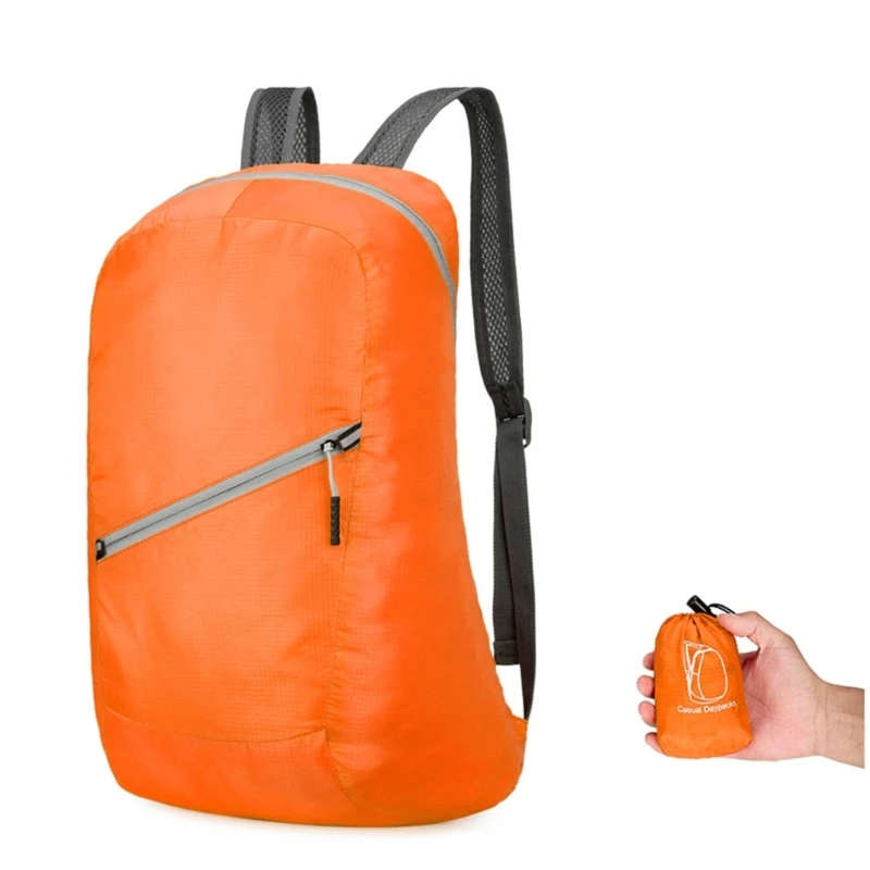 E74b mochila leve dobrada ar livre bolsa viagem para homens mulheres mochilas capacidade