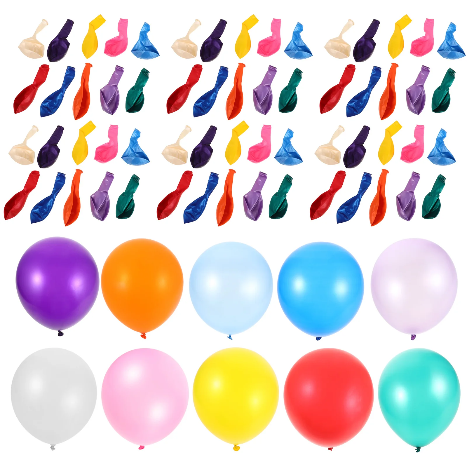 

100Pcs Bright Colored Latex Balloons 12 Inch Reliable Design for Parties Weddings Carnivals Balloon Arch Decoration Supplies