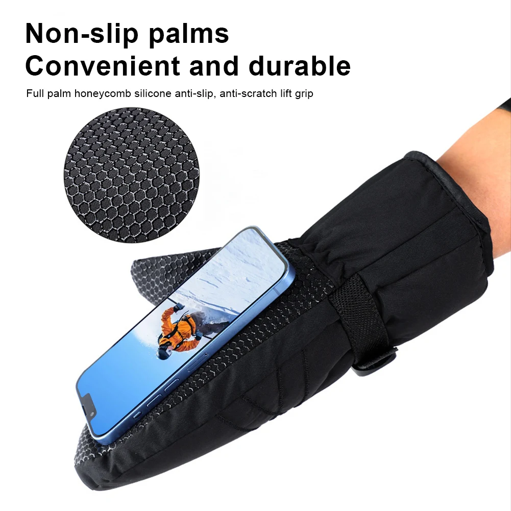 

Ski Mittens Waterproof Snow Gloves Windproof Winter Gloves Thermal Snowboard Gloves Cold Weather Gloves for Men & Women