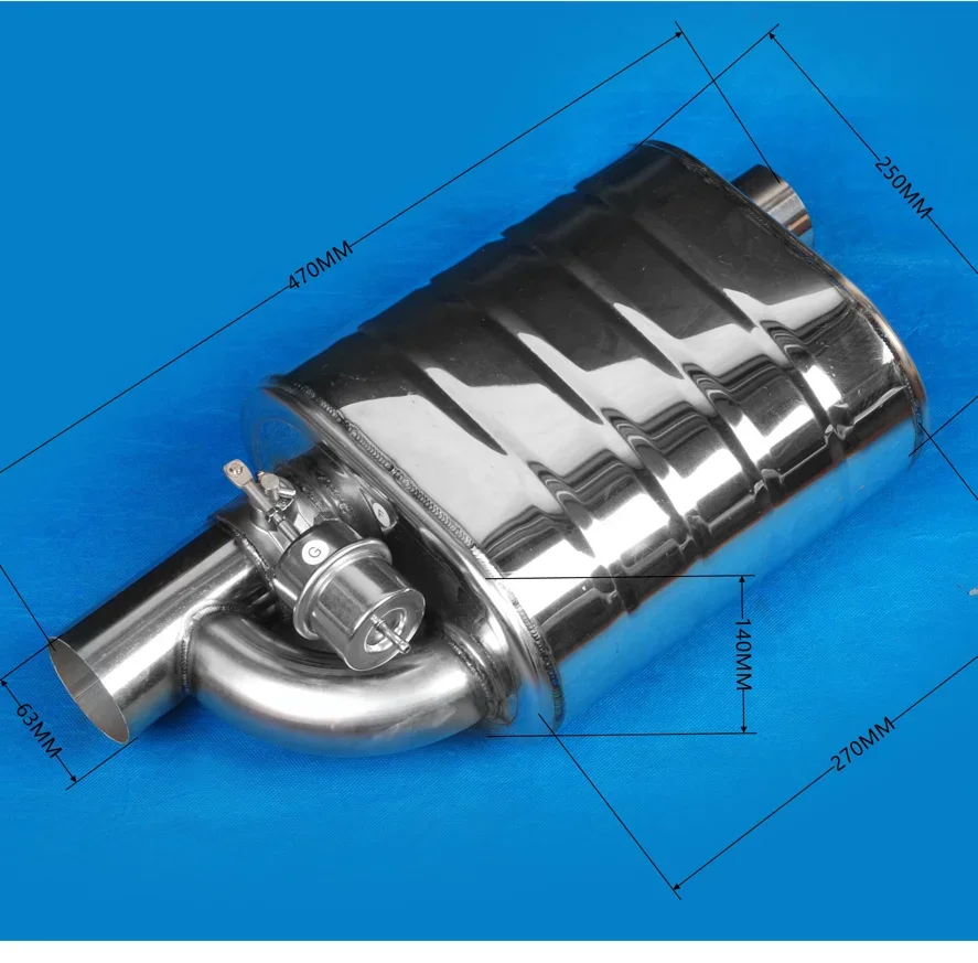 304 stainless steel variable sound vacuum valves exhaust universal car sound whistle muffler exhaust pipe