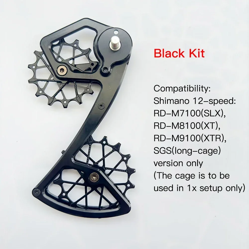 Mtb Rear Derailleur Cage Pulley Wheels for Shimano 12 speed Derailleur Oversized Bearing For SLX XT XTR M7100 M8100 M9100 SGS