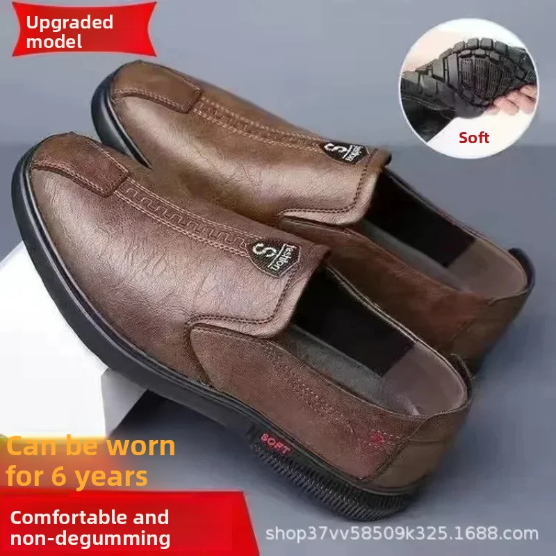 

Non Slip Breathable Driving Flats Spring Walking Office Work Shoes Mocassin Homme Mens Leather Shoes Slip on Soft Loafers