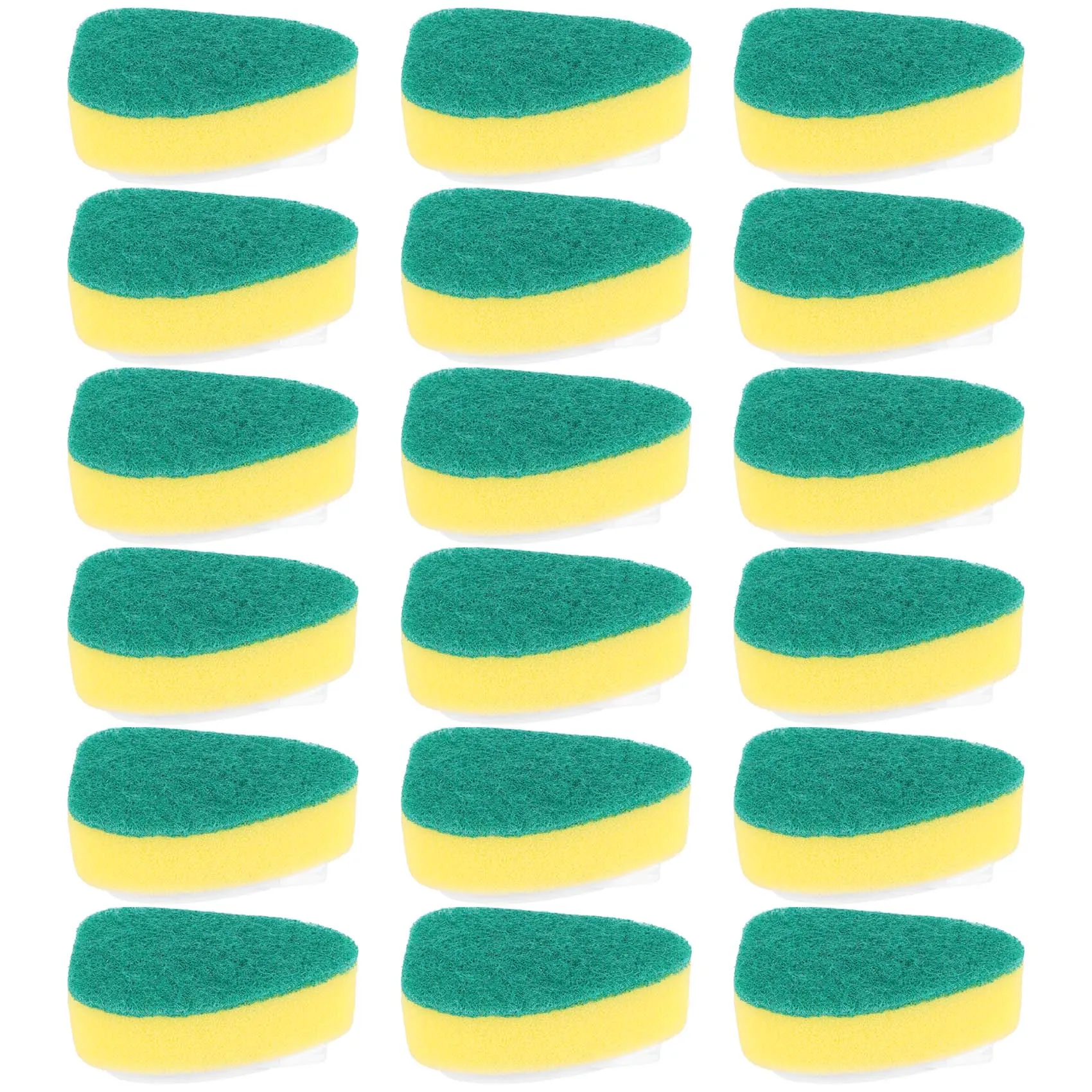 Qualitative 18 Pieces Dish Wand Refills Replacement Sponge Heads Scouring Scrubber Pads Heavy Duty Dish Wand Sponge for Kitchen