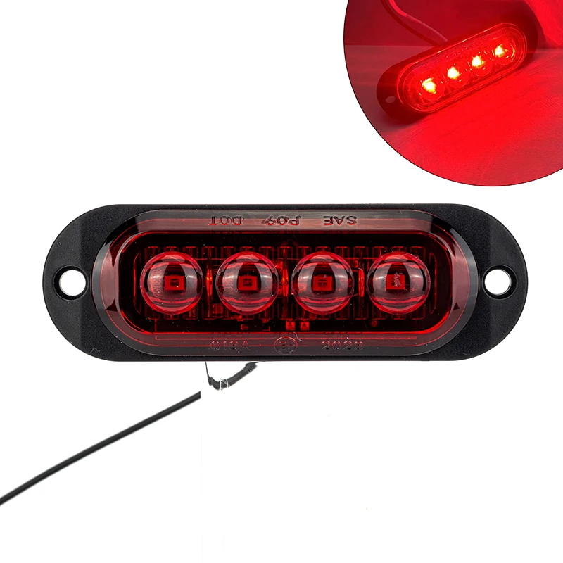 12V 24V Truck LED Side Marker Light Car Trailer DOT E8 Mark Reflector Van Clearance Lamp For Lorry RV Bus Boat