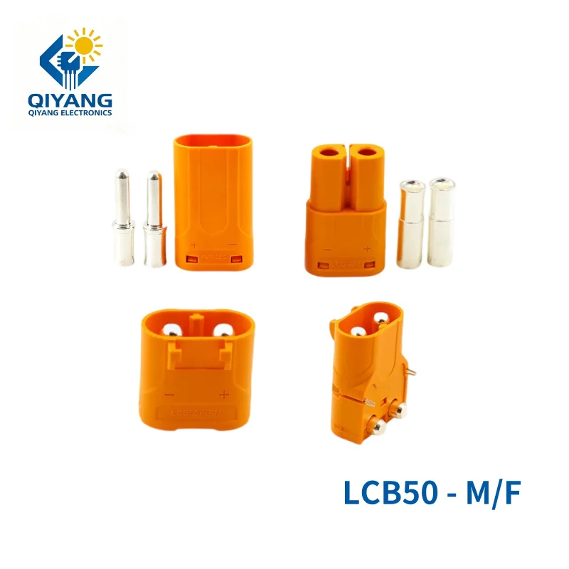 5/10Pair Amass LCB50 Lipo Battery Plug LCB50-M LCB50-F Copper Silver Plated Power Control Connector for RC UAV/Intelligent robot