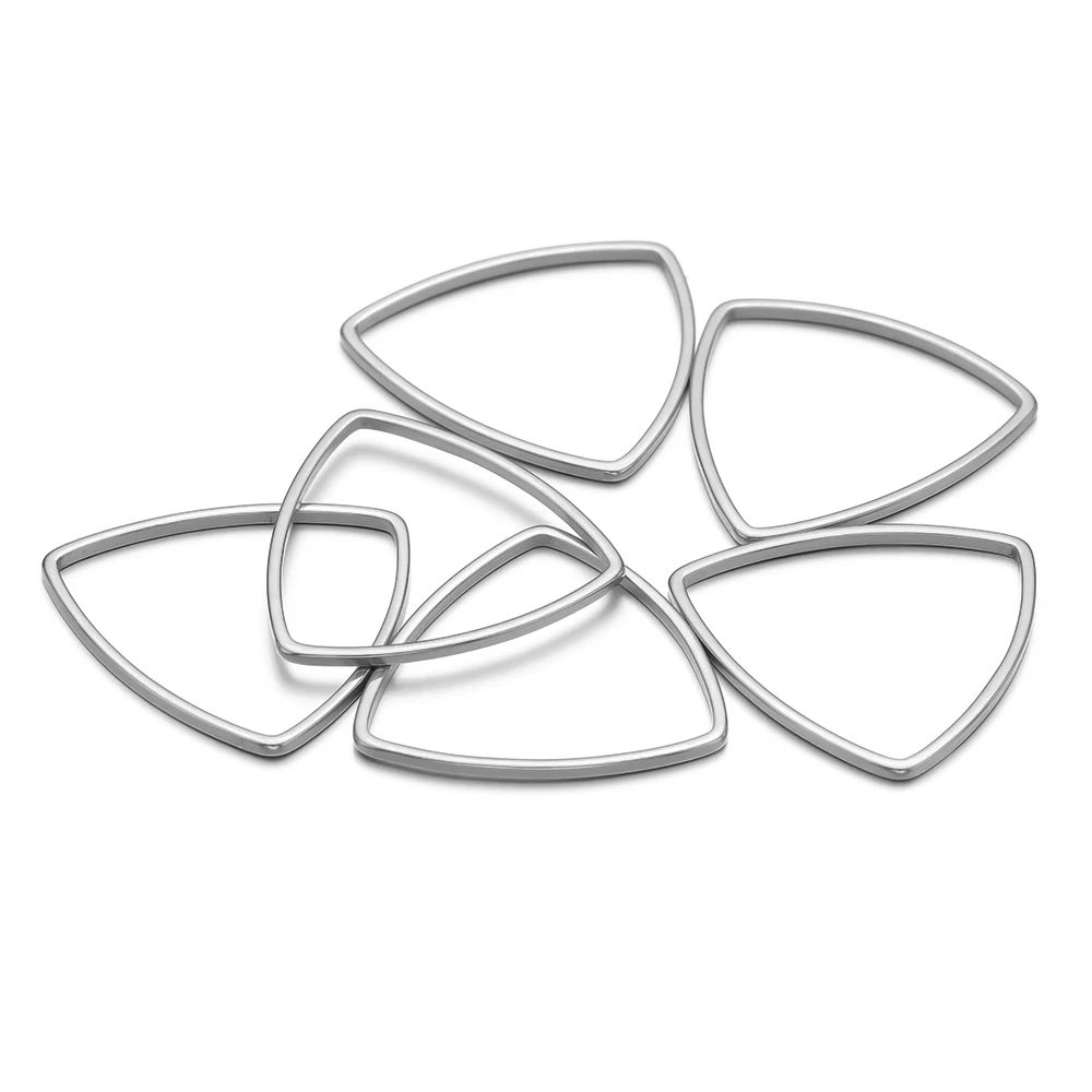 20/50pcs Stainless Steel Gold Plated Cut Triangle Pendant Charms for Diy Jewelry Bracelet Necklace Making Accessories Wholesale