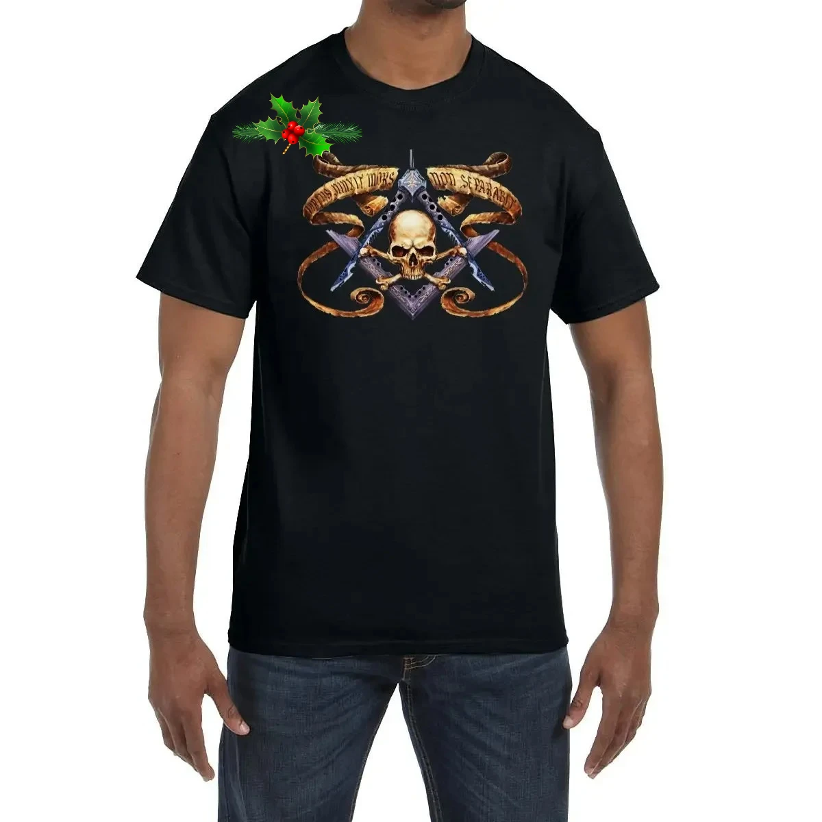Widow's Son Skull Square & Compass Masonic T-Shirt 100% Cotton O-Neck Summer Short Sleeve Casual Mens T-shirt Size S-3XL