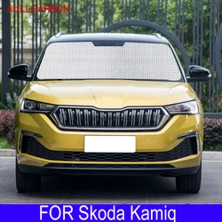 FOR Skoda Kamiq 2020 2019 2018 Sunshades UV Protection Curtain Sun Shade Visor Front Windshield Protector Car Accessories