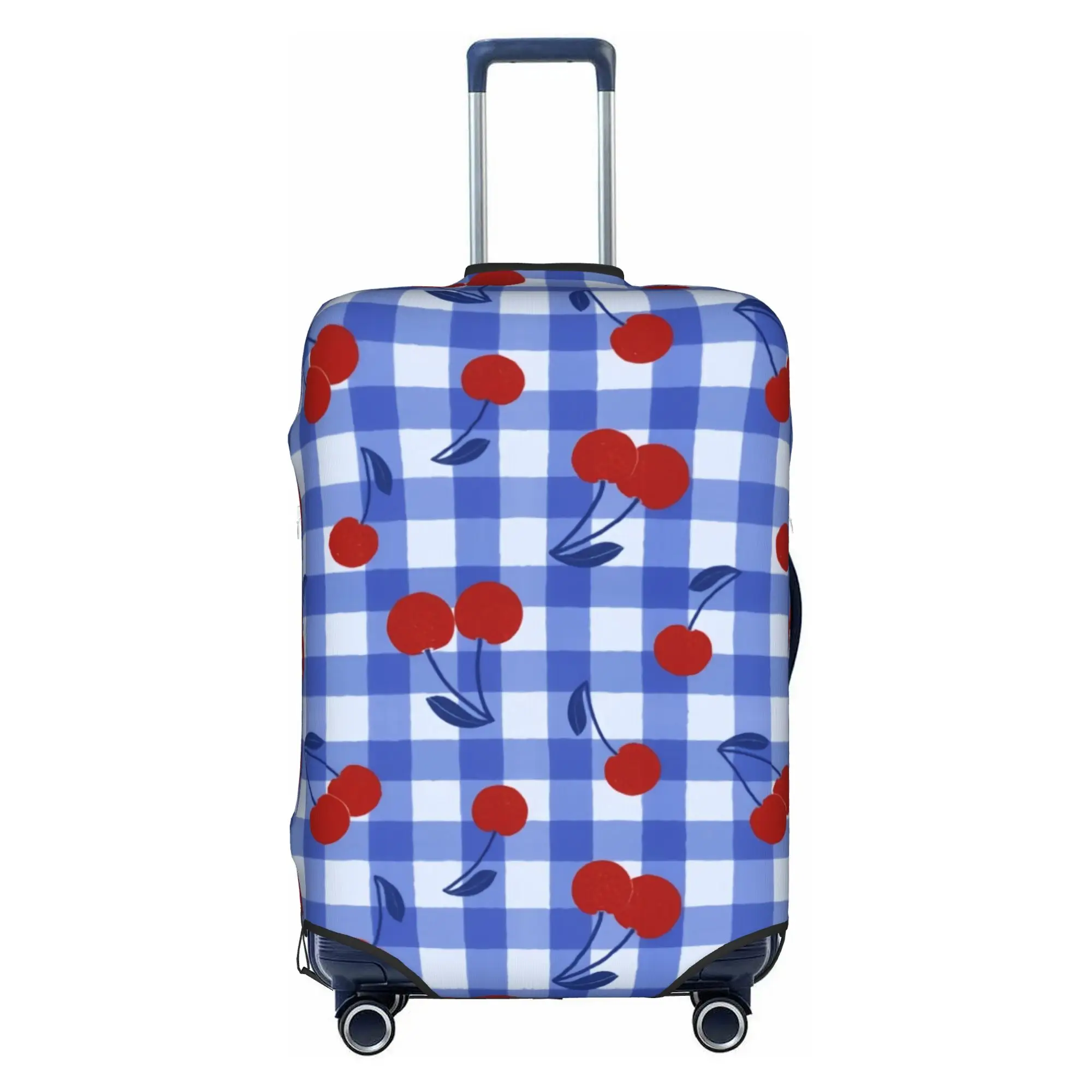 Cherry Picnic Gingham Luggage Cover Funny  Suitcase Protector Covers Suit For 18-32 inch