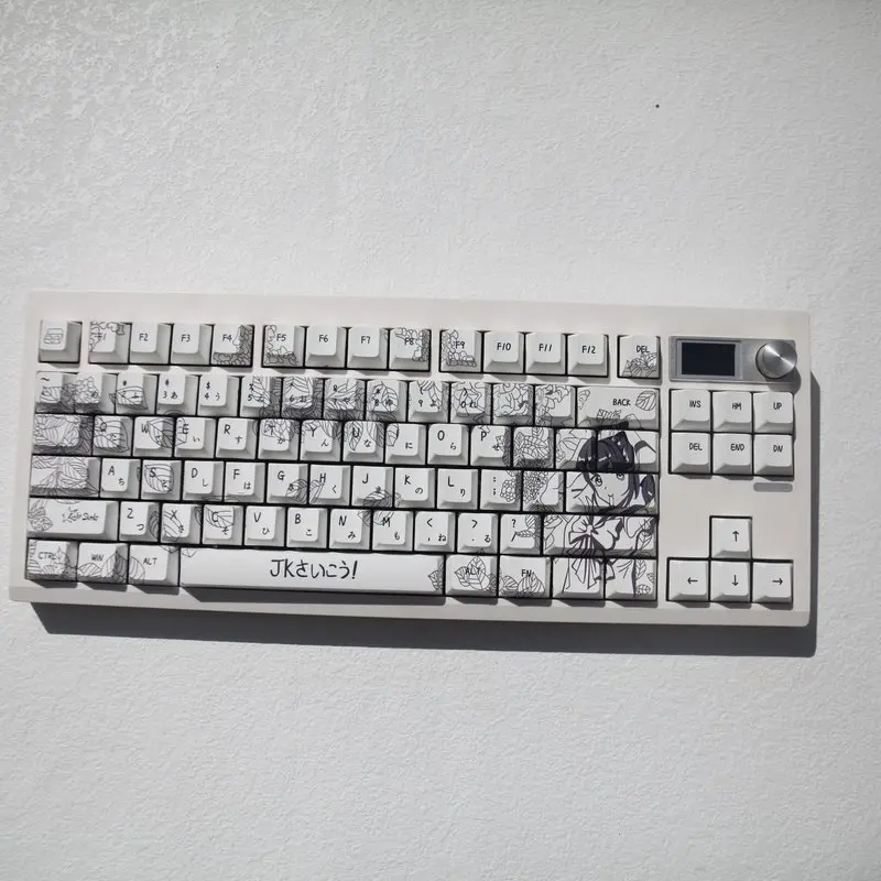 Jk Little Girl Keycap غطاء لوحة المفاتيح الميكانيكية عملية التسامي الحراري التكيف 60/68/75/87/98/104/108