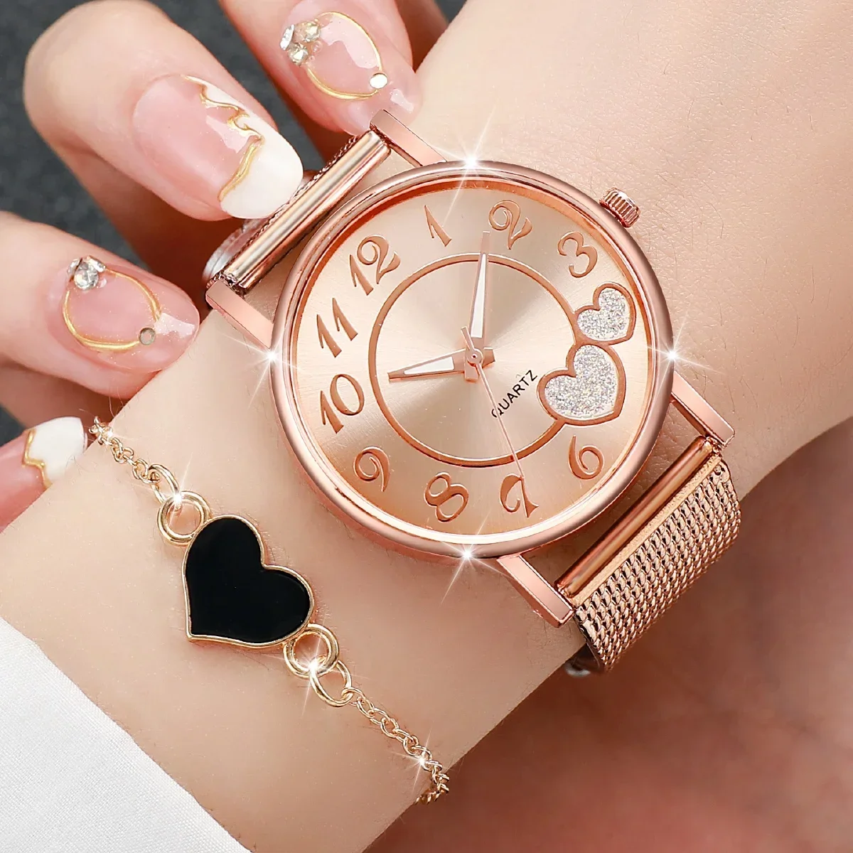 European and American best-selling quartz watch, fashion casual ladies' watch business wristwatch bracelet set for women