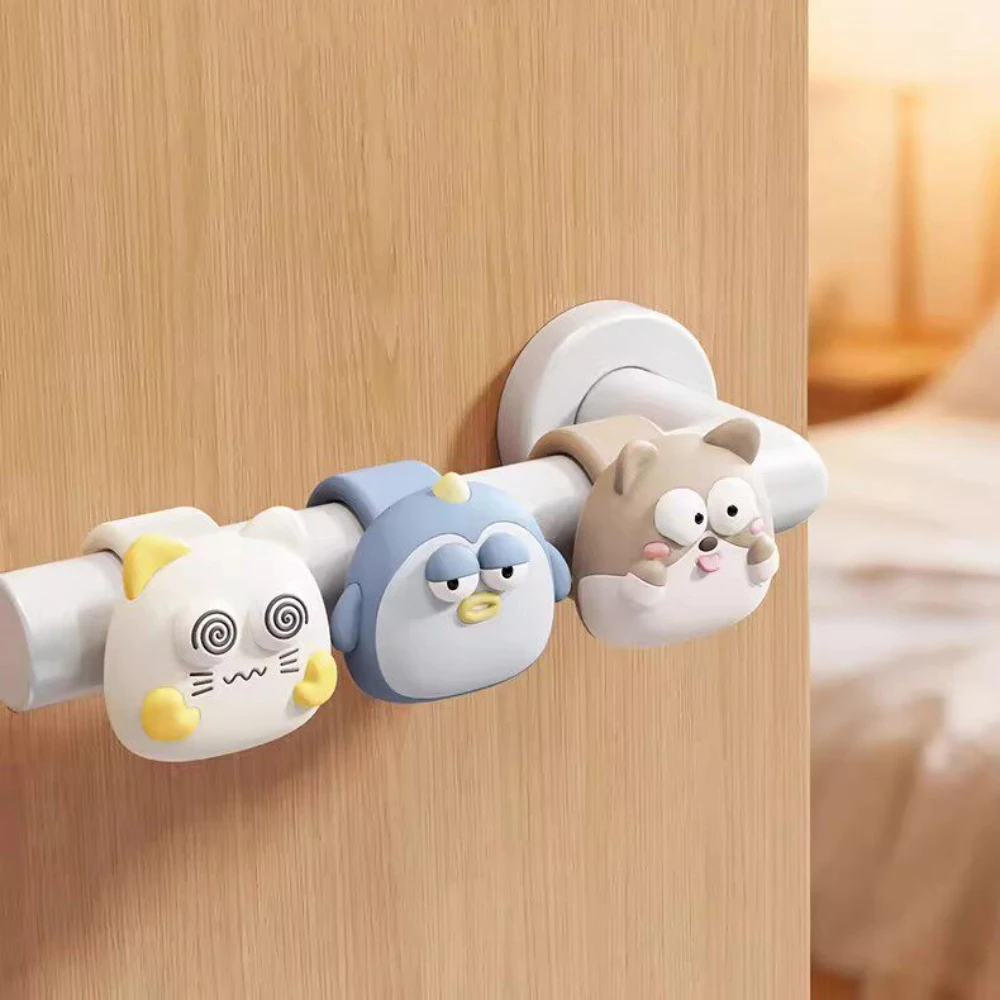 1-3Pcs Silicone Door Handle Anti-Collision Anti-Shock Pad Cute Pet Door Stopper Door and Window Handle Anti-Collision Pad Cover