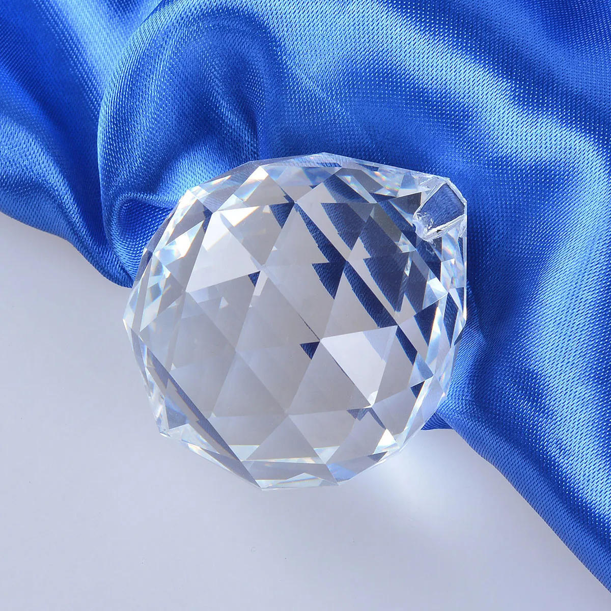 

40mm 10pcs/lot Clear Faceted Crystal Ball Glass Prisms Pendant SunCatcher Lamp Lighting Chandelier Part Fengshui Home Decoration