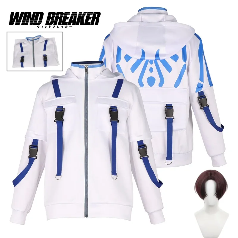 

Furin High School KEEL Hoodie Cosplay Costume WIND BREAKER Ryugo Shingo Kongo Takeru Casual Set for Men Halloween