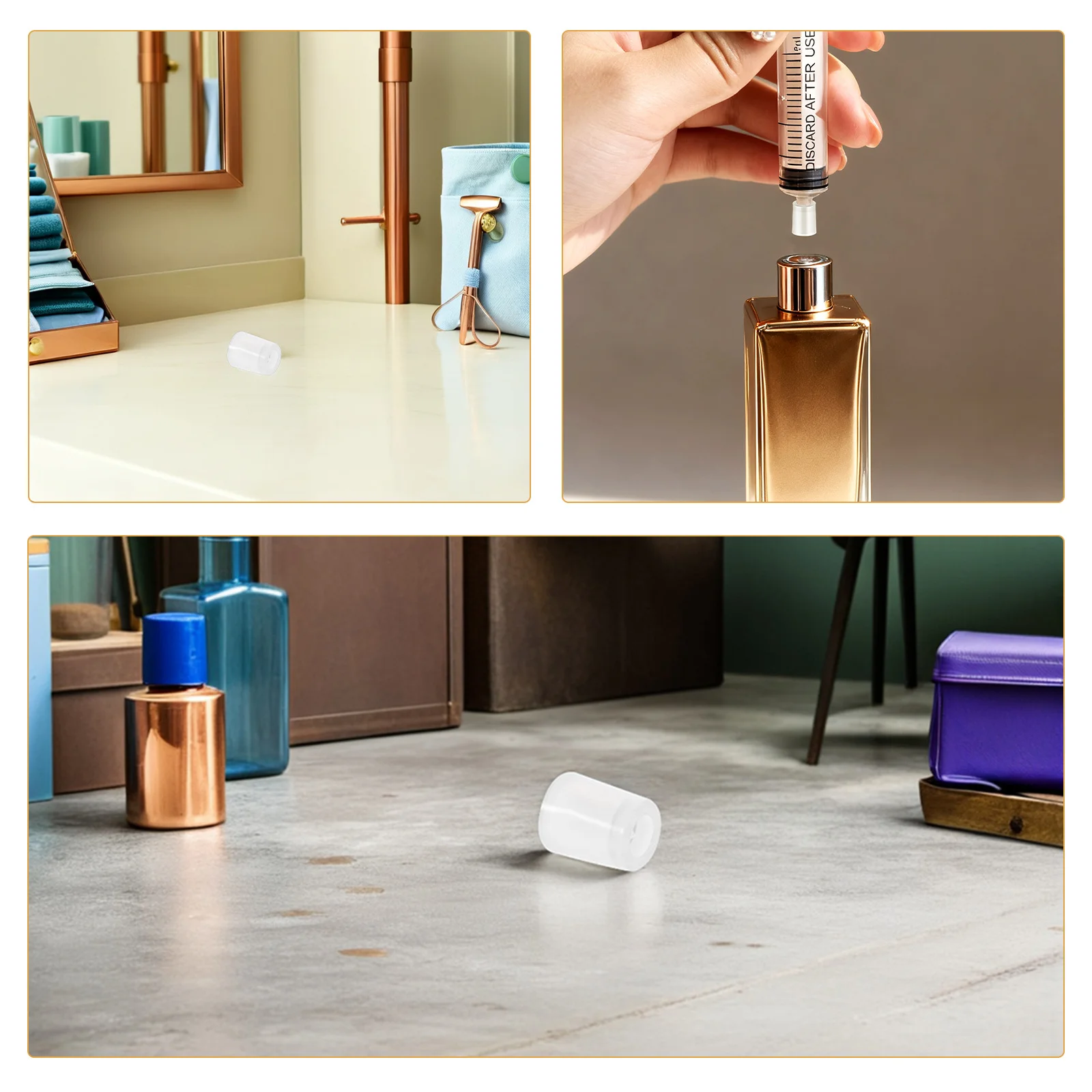 

250Pcs Perfume Syringe Transfer Adapter Clear Conversion Head Precise Decanting Tool Travel Perfume Refill Needle Connector