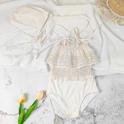 Bañador ahuecado de una pieza para niña, traje de baño para playa, Verano