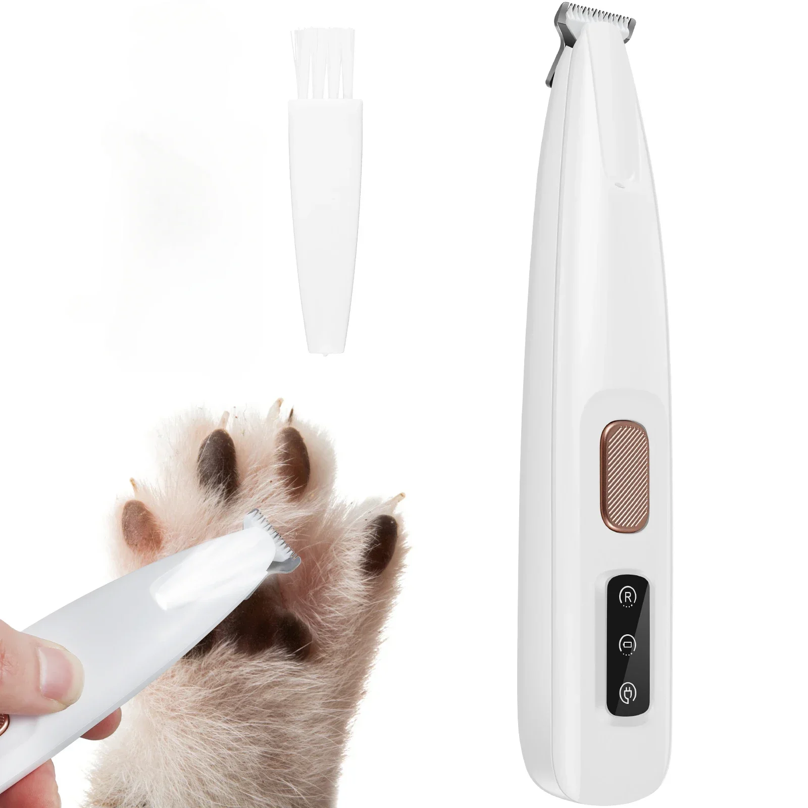 Nouveau tondeuse à pattes de chien avec lumière LED tondeuse à poils d'animaux entièrement étanche avec affichage LED tondeuses pour chiens pour le toilettage lame large de 18mm