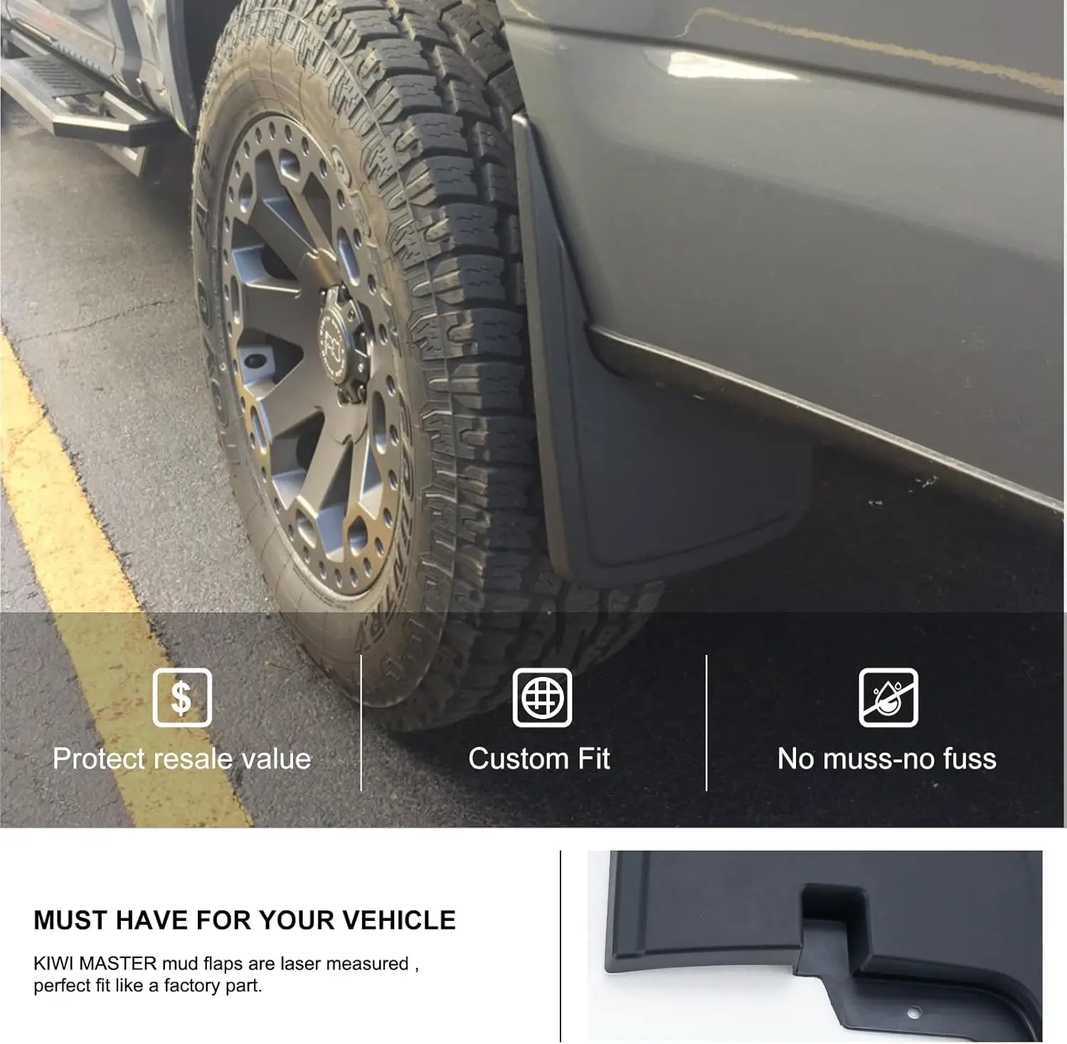 Mud Flaps for 2015-2020 Ford F-150 Heavy Duty Front Rear Without Flares