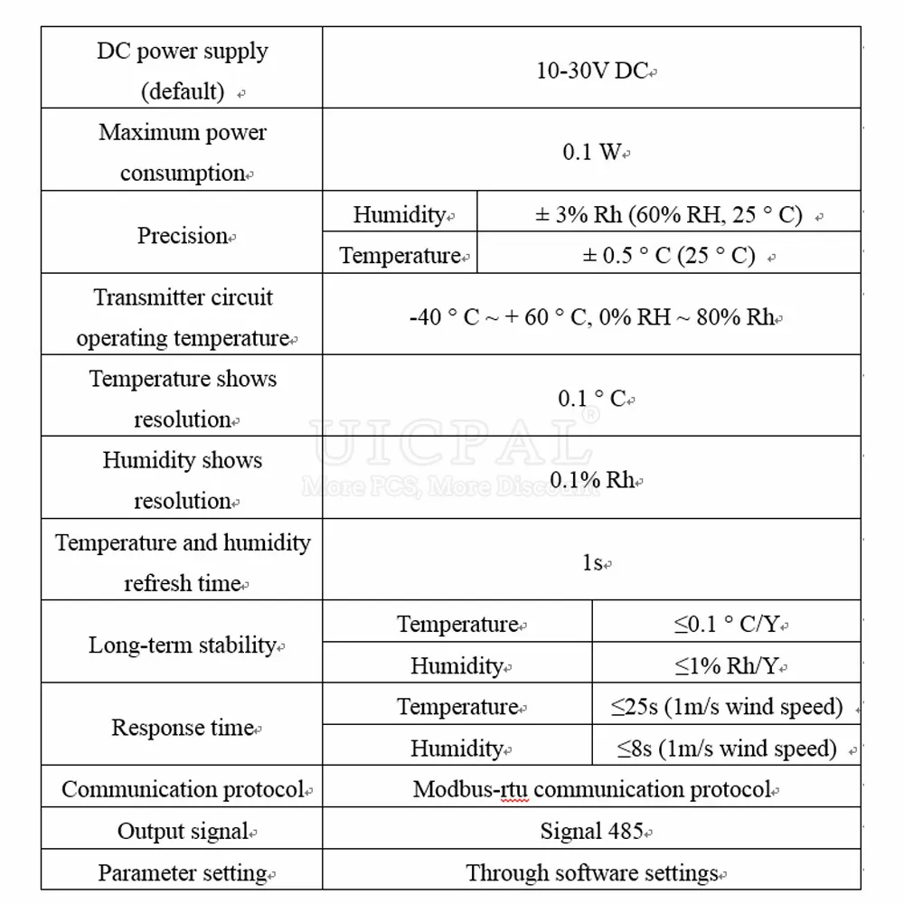 SHT30 Temperature Humidity Sensor 35MM Modbus Protocol Industrial Sensors Monitor Transmitter 5Pin DIN Tracks Output RS485