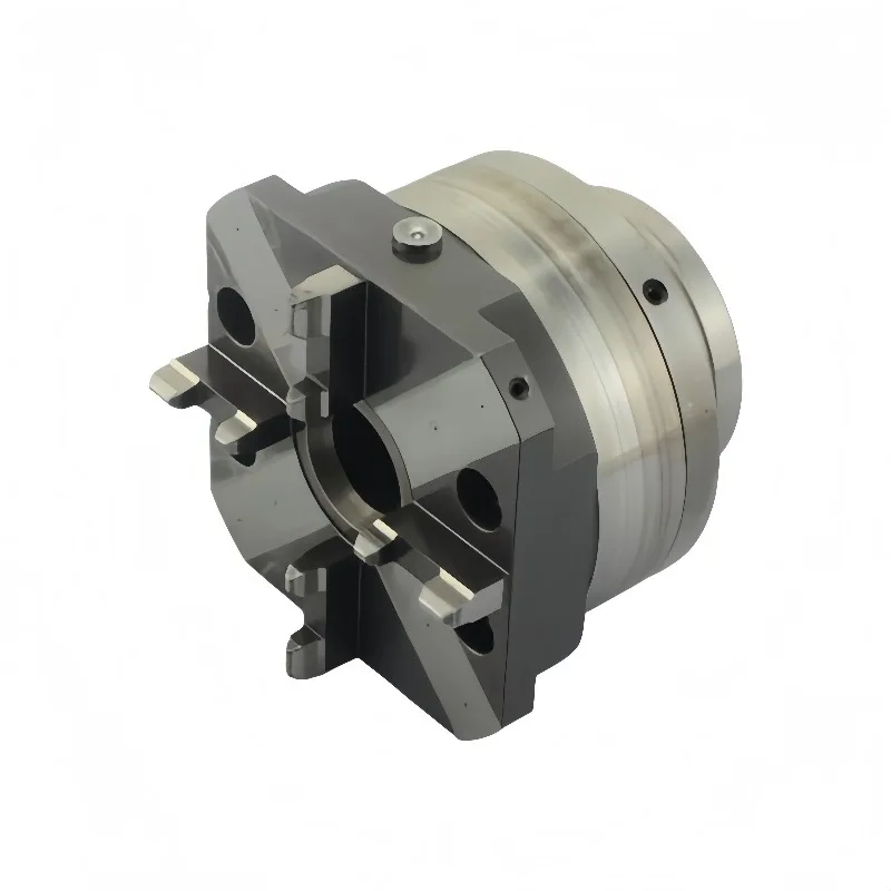 4-Jaw Pneumatic Lathe Chuck ER-007523, 2500N 0.002mm Precision, Compatible with EDM Machine Tools 3A-100051