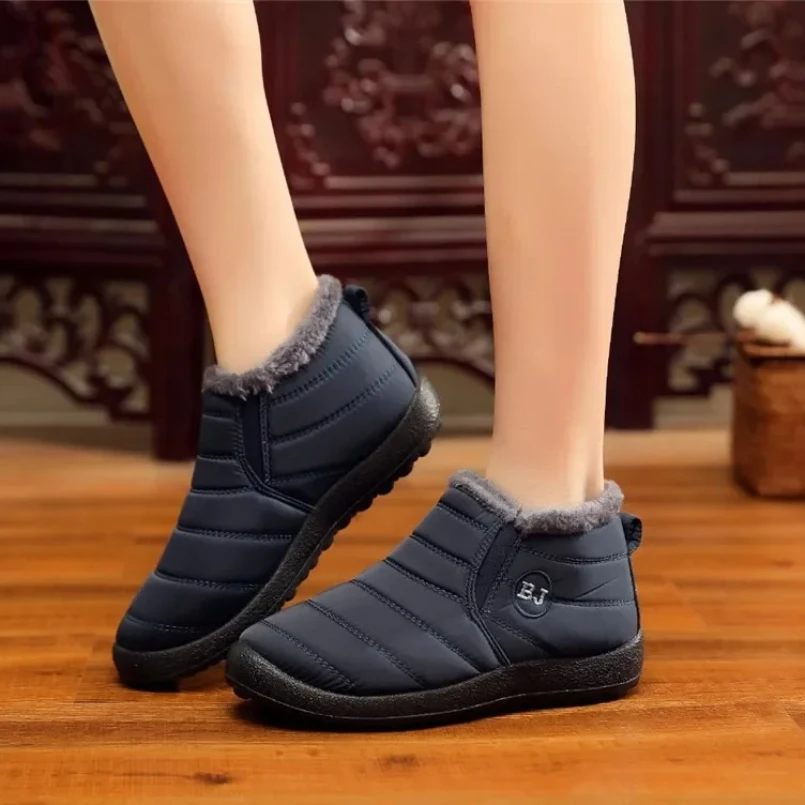 2025 النساء الشتاء أحذية الثلوج أحذية الثلوج الدافئة أفخم عدم الانزلاق أسفل الحرارية مقاوم للماء أحذية التزلج النساء