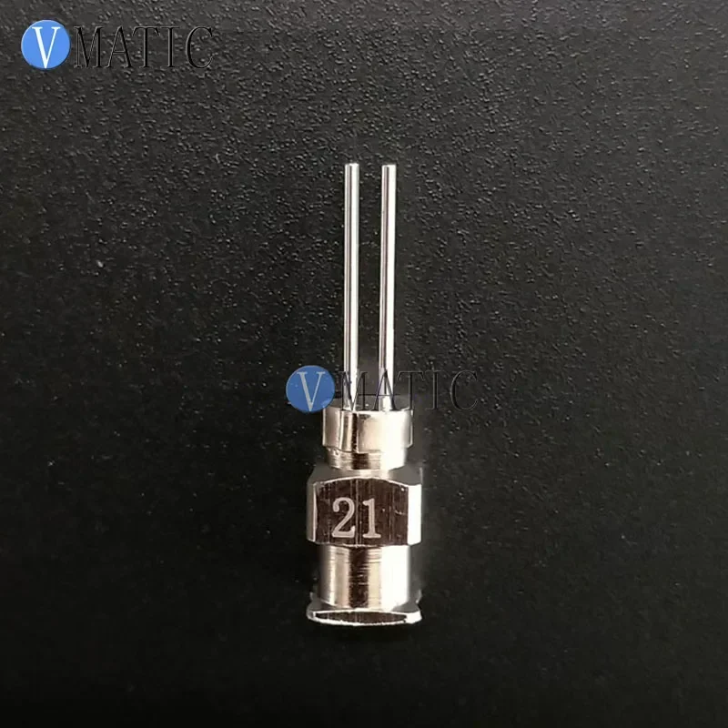 Gratis Verzending Hoge Kwaliteit 21G Dual Metaal Rvs Doseernaald Tip 1/2 Inch Met Twee Tips