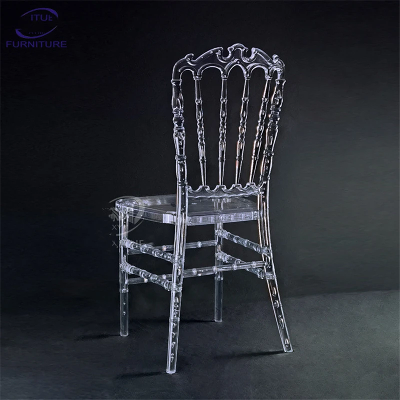 20 Pcs Clear Bamboo For Wedding Acrylic Chair Banquet Crystal Seat Family Hotel Dining Room chair Decoration