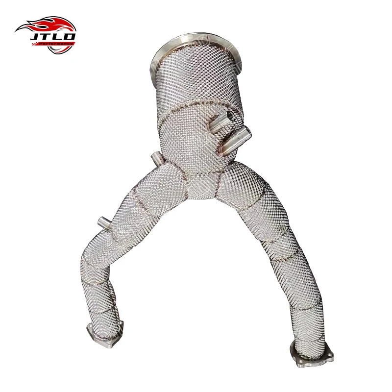 JTLD 304 Stainless Steel Straight Pipe Exhaust Downpipe For PORSCHE MACAN S 3.0T OPF