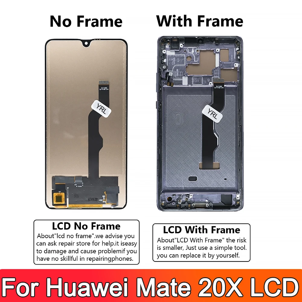 For HUAWEI 7.2\'\'Mate 20X For Mate 20 X EVR-L29 AL00 TL00 LCD Display Touch Screen Digitizer Assembly Replacement