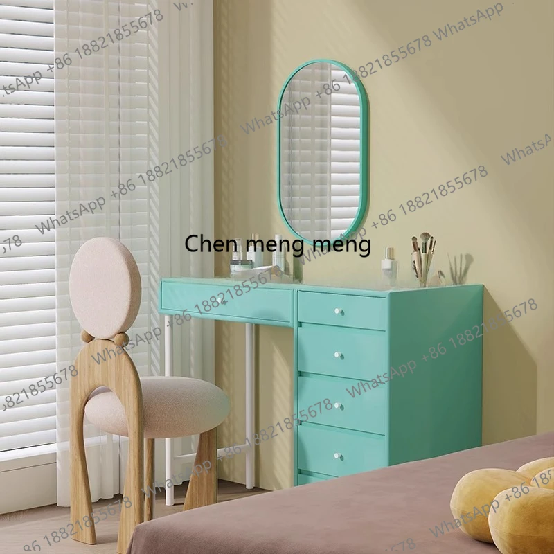 Modern simple bedroom dresser, makeup cabinet, chest cabinet integrated dresser bay window dresser integrated makeup table