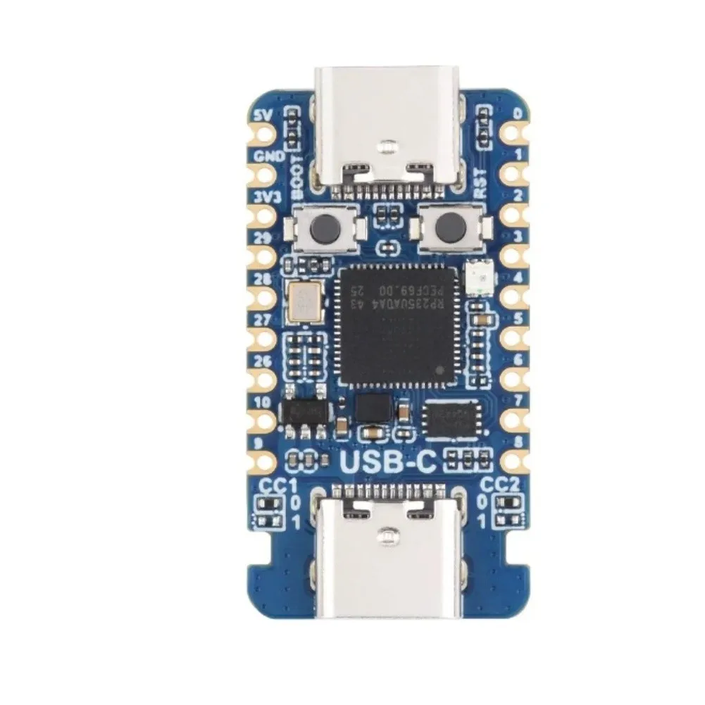RP2350 USB-C/CM Microcontroller Board Designed for Embedded Development with Dual-Core ARM M33 and RISC-V Hazard3 Integration