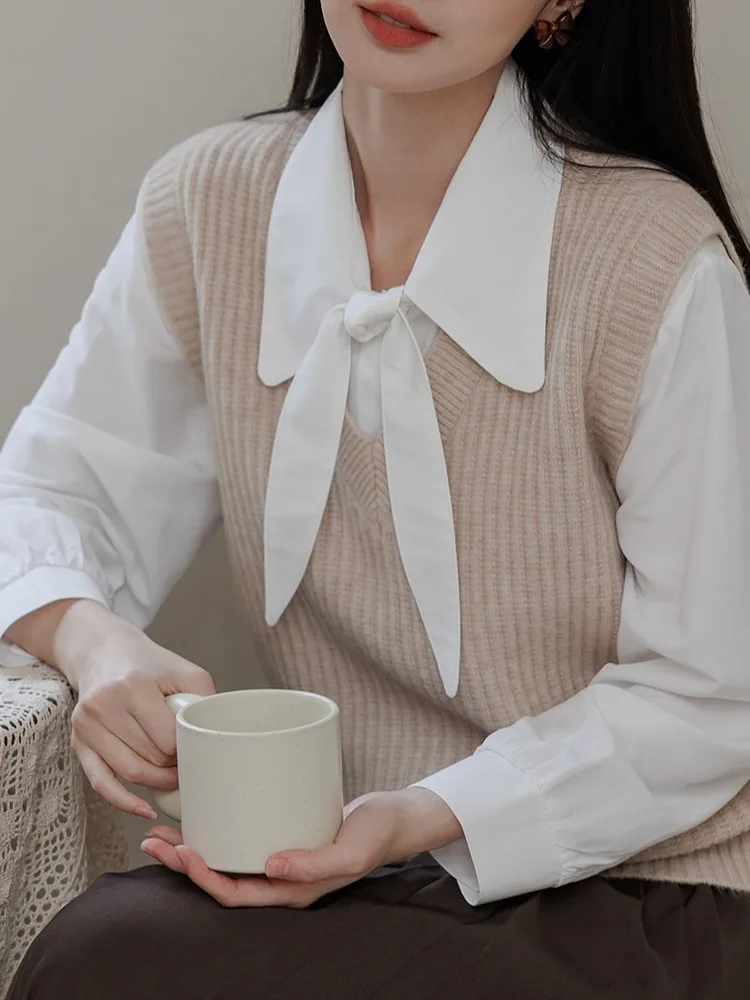 

Жилет в стиле ретро, комплект из двух предметов, женский корейский слинг, осенний новый сладкий темпераментный топ и бот-комплект