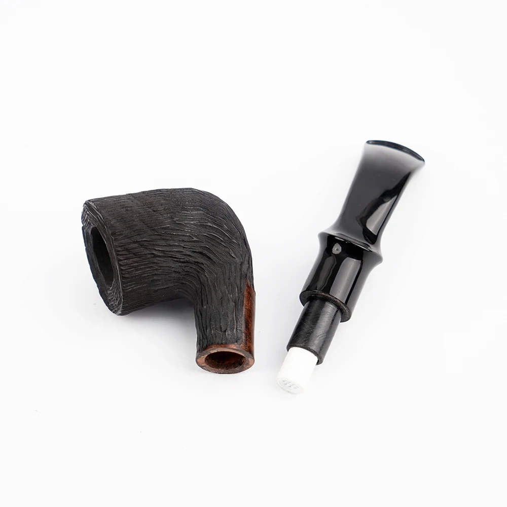 MUXIANG Portable Short pipe handmade briar wood tobacco pipe 9mm flue design suitable for beginner smoke smoking pipe short time