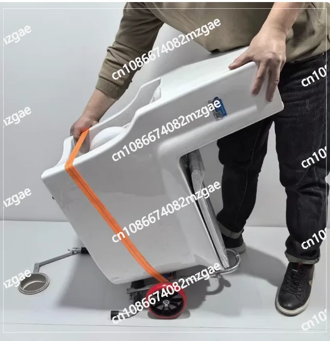 Toilet auxiliary installation mobile positioner, quick clamping tool, folding portable labor-saving trolley