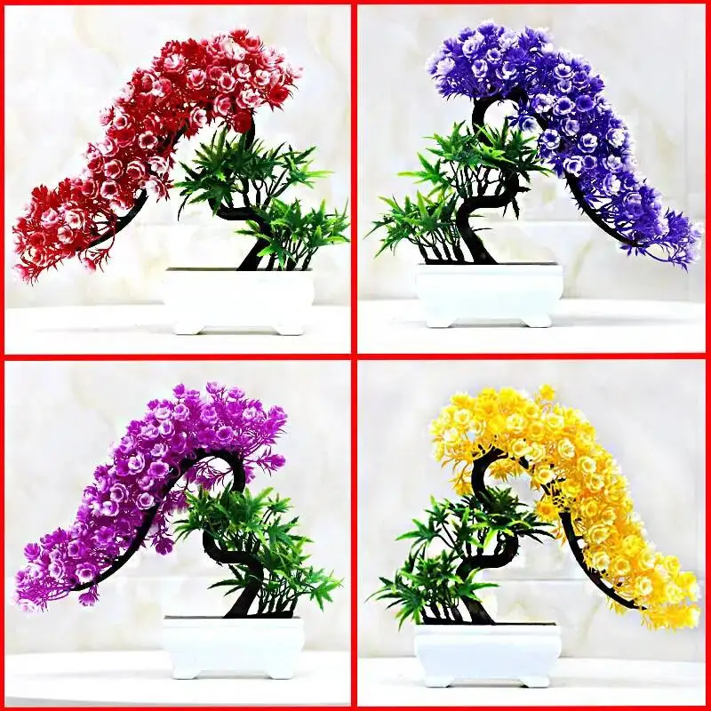 Home Set Decoration Living Room Dining Table Plastic Imitation Of True And False Flowers And Plants Ornaments Indoor And Outdoor