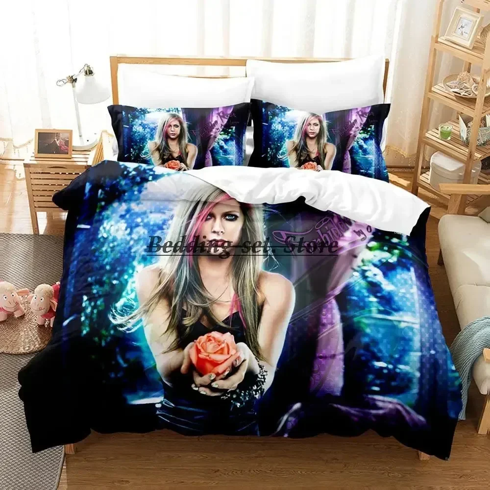

Avril Ramona Lavigne Bedding Set Single Twin Full Queen King Size Bed Set Aldult Kid Bedroom Duvetcover Sets 3D Bed Sheet Set