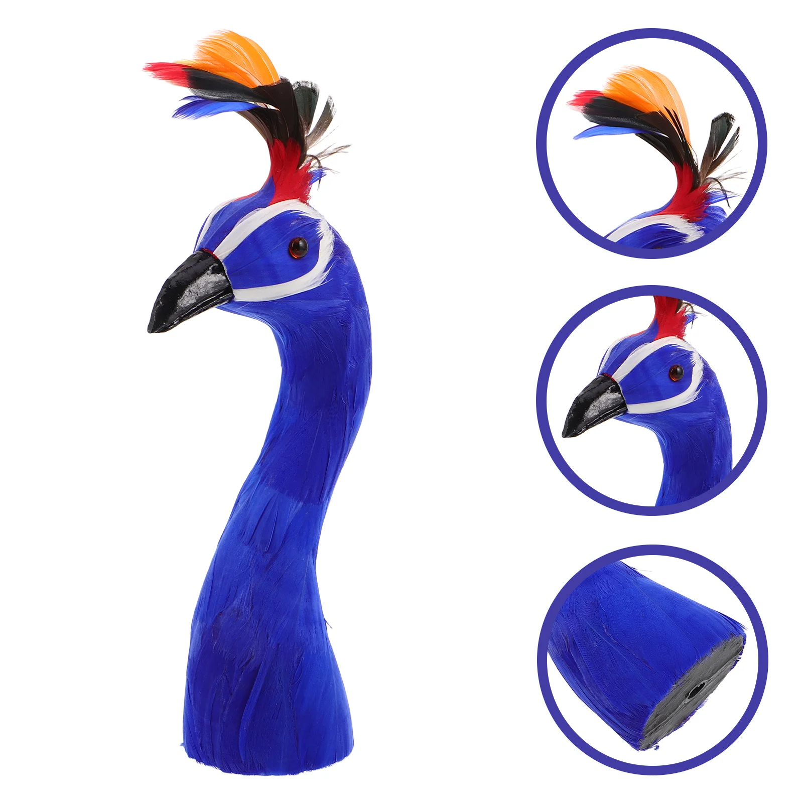 

Peacock Model Realistic Decorative Statue for Home Office Wedding Tabletop Accessory Polyethylene Design